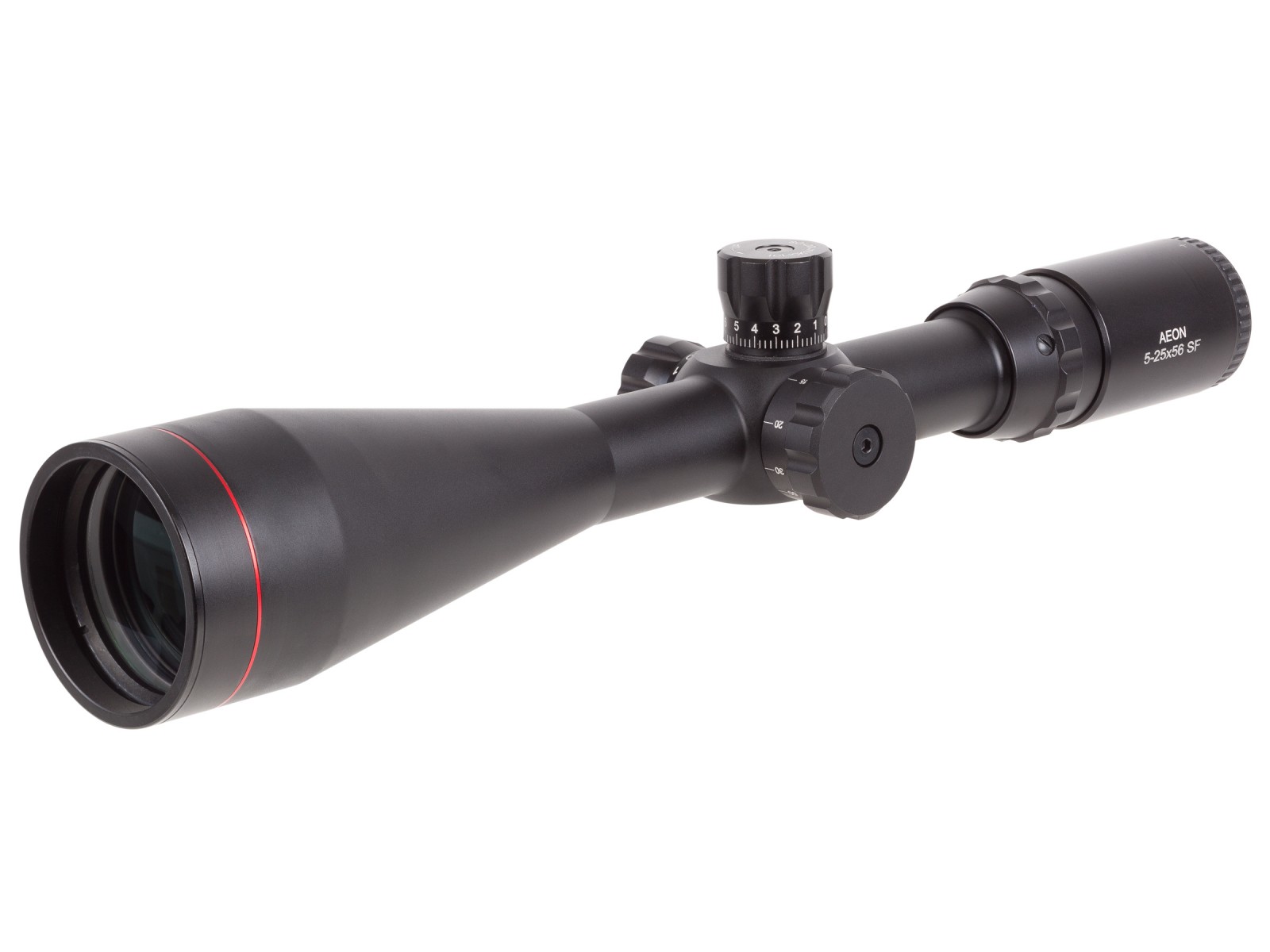 Aeon 5-25x56 SF AO, Trajectory Reticle, 1/4 MOA, 30mm Tube