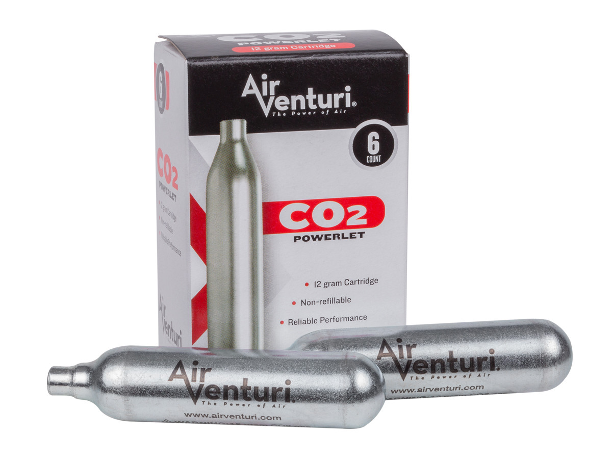 Air Venturi 12-Gram CO2 Cartridges, 6ct