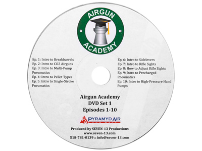Pyramyd Air Airgun Academy DVD, Instructional Airgun Videos, Episodes 1-10