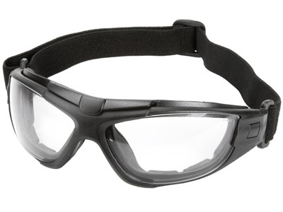 Radians 4-in-1 Foam-Lined Airsoft Safety Glasses, Clear Lenses, Removable Strap & Temples