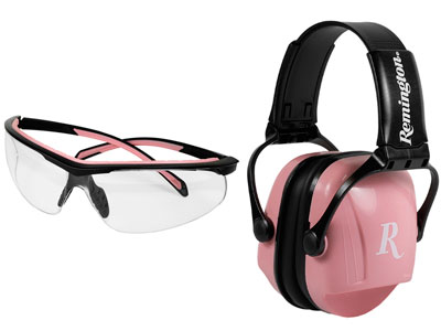 Remington NRR 22 Earmuffs & Safety Glasses Combo, Pink