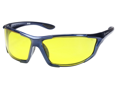 Smith & Wesson Safety Glasses, Blue Frame, Yellow Lenses