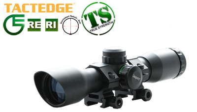 Leapers 5th Gen 4x32 Compact Mini CQB Rifle Scope, Illuminated Mil-Dot Reticle, 1/4 MOA, 1" Tube, Weaver Rings


