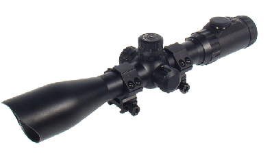 Leapers UTG 3-12x44AO SWAT Rifle Scope, Illuminated Mil-Dot Reticle, 1/4 MOA, 30mm Tube, Weaver Rings