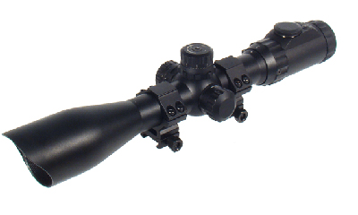 Leapers UTG 3-12x44AO SWAT Rifle Scope, Illuminated Mil-Dot Reticle, 1/4 MOA, 30mm Tube, Weaver Rings
