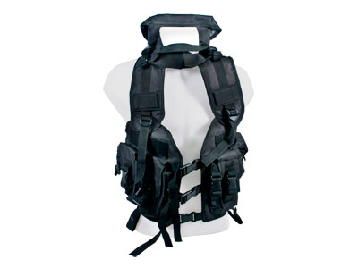 Swiss Arms Combat Tactical Vest, Black, 4 Pouches