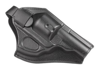 TSD Leather Pistol Holster, Fits 2.5" & 4" CO2 Revolvers, Black, Right-Hand