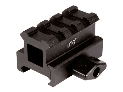 UTG 3-Slot Medium-Profile Compact Riser Mount, 0.83 High, Black