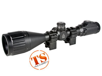 Leapers UTG 3-9x50 AO True Hunter Rifle Scope, EZ-TAP, Illuminated Mil-Dot Reticle, 1/4 MOA, 1 Tube, See-Thru Weaver Rings
