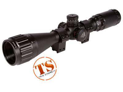 Leapers UTG 3-9x40 AO Rifle Scope, Illuminated Mil-Dot Reticle, 1/4 MOA, 1" Tube, 3/8" Rings