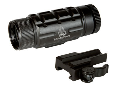 UTG 3x Tactical Dot Sight Magnifier, Quick-Detach Weaver/Picatinny Mount, Riser