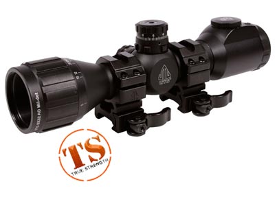 UTG 6x32 AO Bug Buster CQB Compact Rifle Scope, EZ-TAP, Illuminated Mil-Dot Reticle, 1/4 MOA, 1 Tube, Medium Weaver Rings