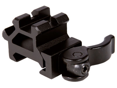 UTG Law Enforcement Rated Double Rail/Single Slot Weaver/Picatinny Angle Mount, Integral Quick-Detach Lever Lock System