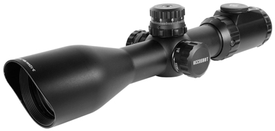 UTG Accushot 3-12x44AO Compact Rifle Scope, Illuminated Mil-Dot Reticle, 1/4 MOA, 30mm Tube, Weaver/Picatinny Rings