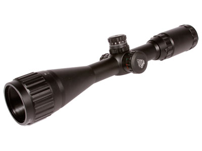 UTG 3-9x40 AO Rifle Scope, Illuminated Mil-Dot Reticle, 1/4 MOA, 1" Tube, See-Thru Max Strength Twist Lock Weaver Rings