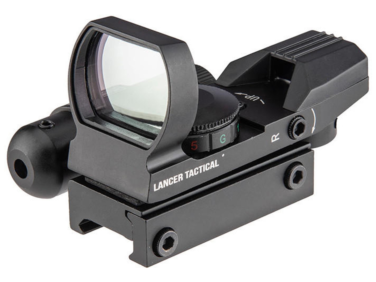 Lancer Tactical 4-Reticle Red/Green Dot Sight w/ Laser, Black