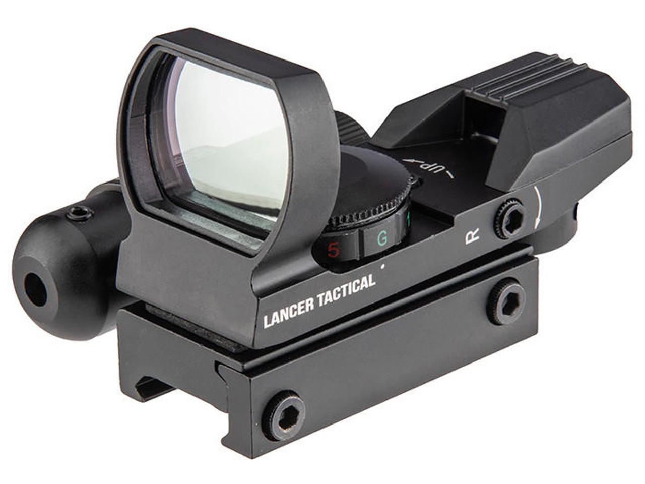 Lancer Tactical 4-Reticle Red/Green Dot Sight W/ Laser, Black