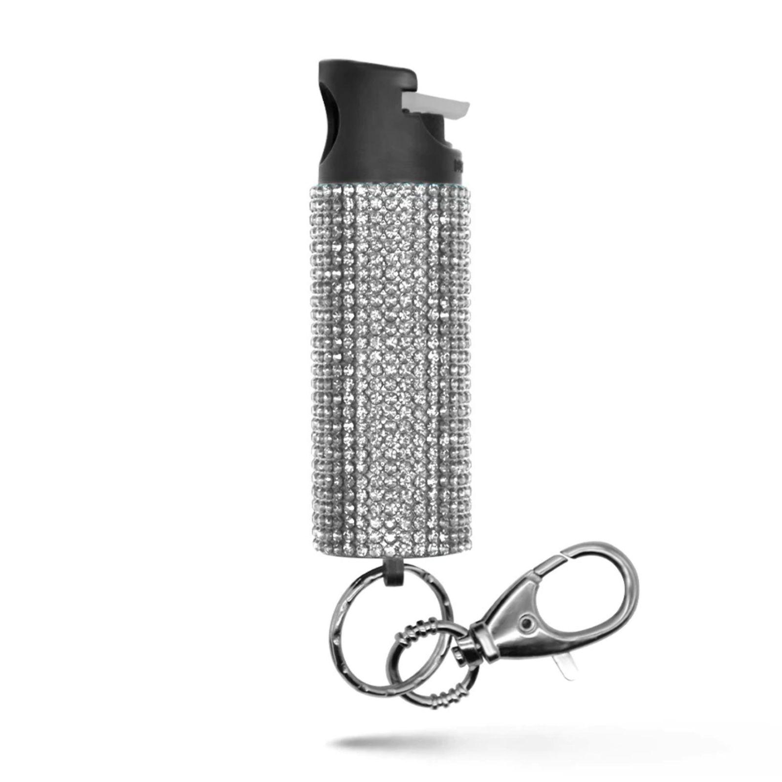 Guard Dog  Bling It On Keychain Pepper Spray White