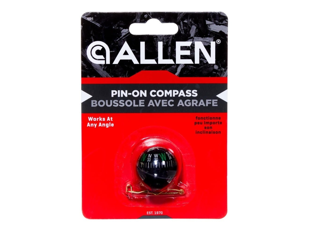 Allen Pin On Ball Liquid Filled Compass, Black