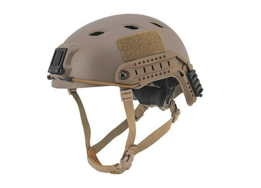 Lancer Tactical SpecOps Military Style NVG Helmet w/ Rails, Tan