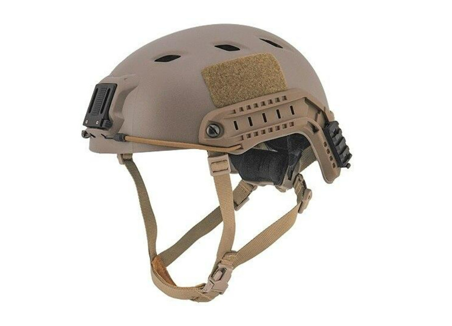 Lancer Tactical SpecOps Military Style NVG Helmet W/ Rails, Tan