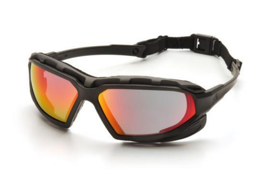 Pyramex Airsoft Safety Goggles Sky Red Mirror Lens