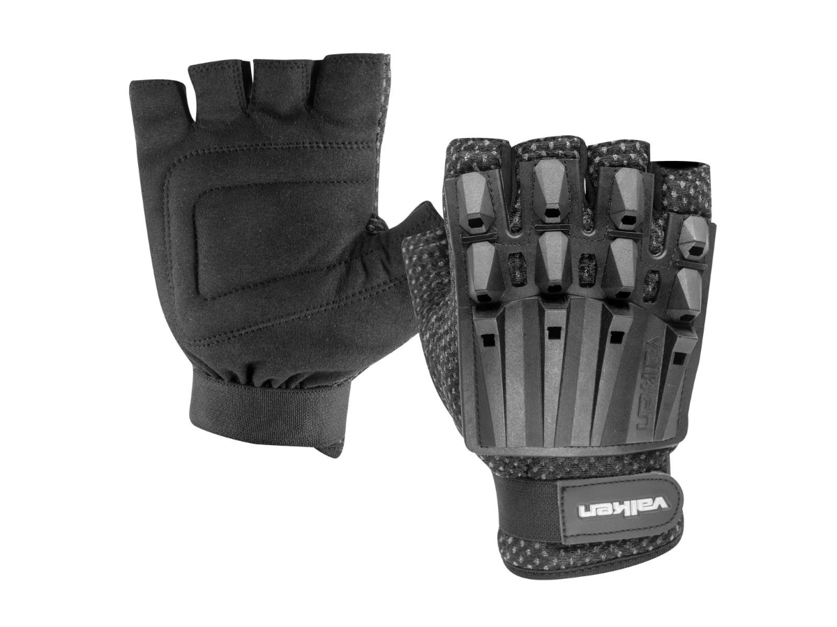 Valken Alpha Half Finger Gloves, M/L, Black, Large