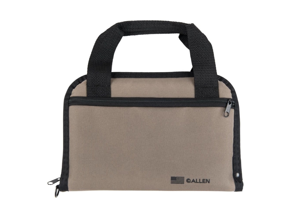 Allen Pistol Tote with Pocket, Taupe
