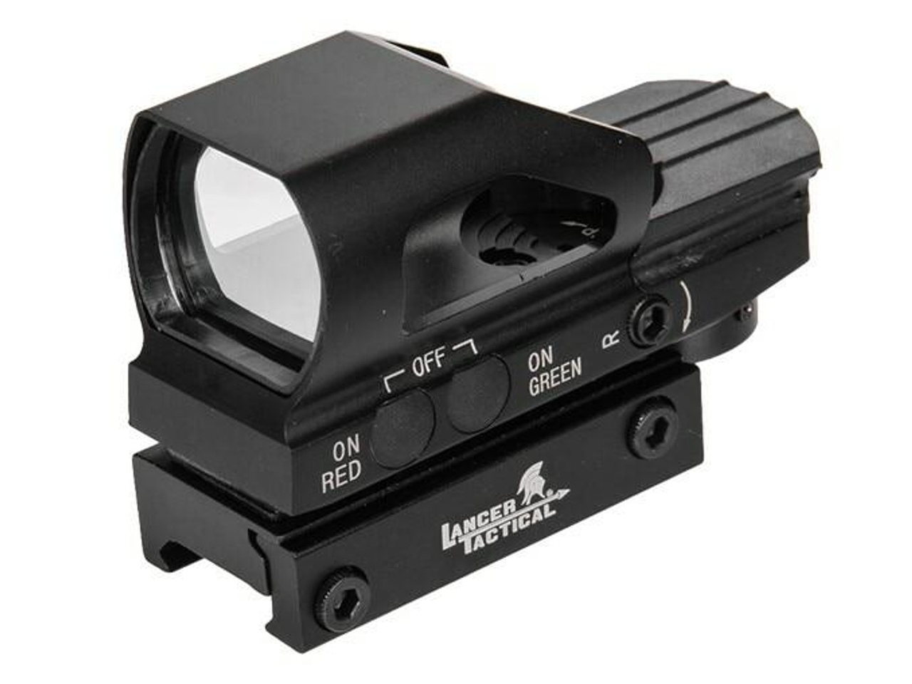 Lancer Tactical 4 Reticle Reflex Sight W/ Button Control, Black