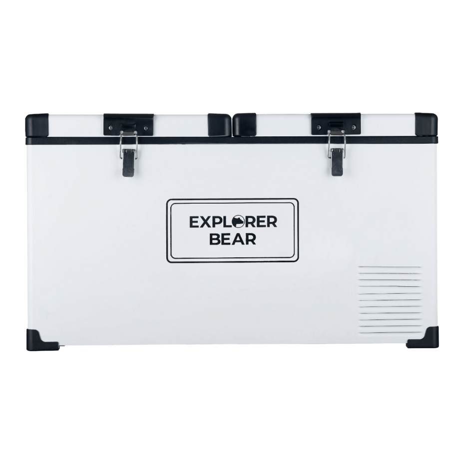 Explorer Bear EX75 79.3QT/75L 12/24V Dual Zone Electric Fridge Freezer, White
