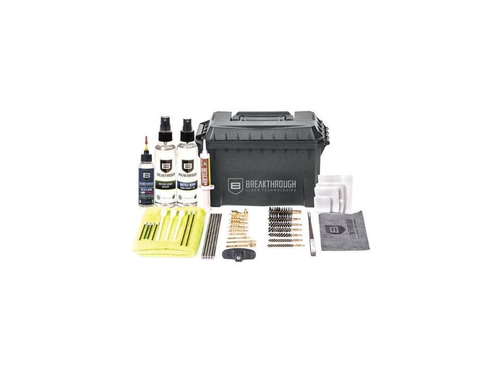 Breakthrough Ammo Can Cleaning Kit, w/ HP PRO Oil & SS Rods, Multicolored