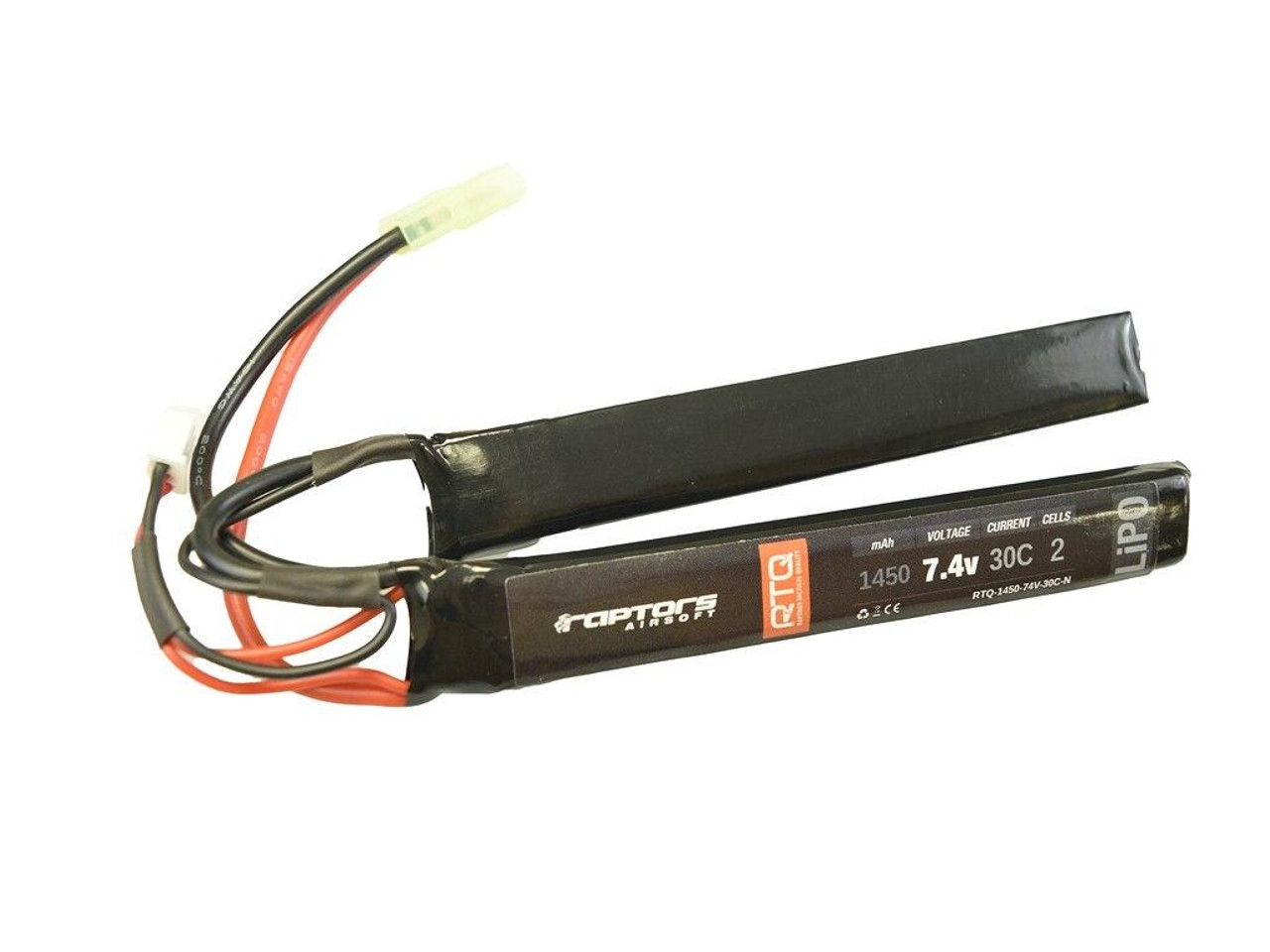 Raptor 7.4v 1450 MAh 30C Nunchuck LiPO Airsoft Battery