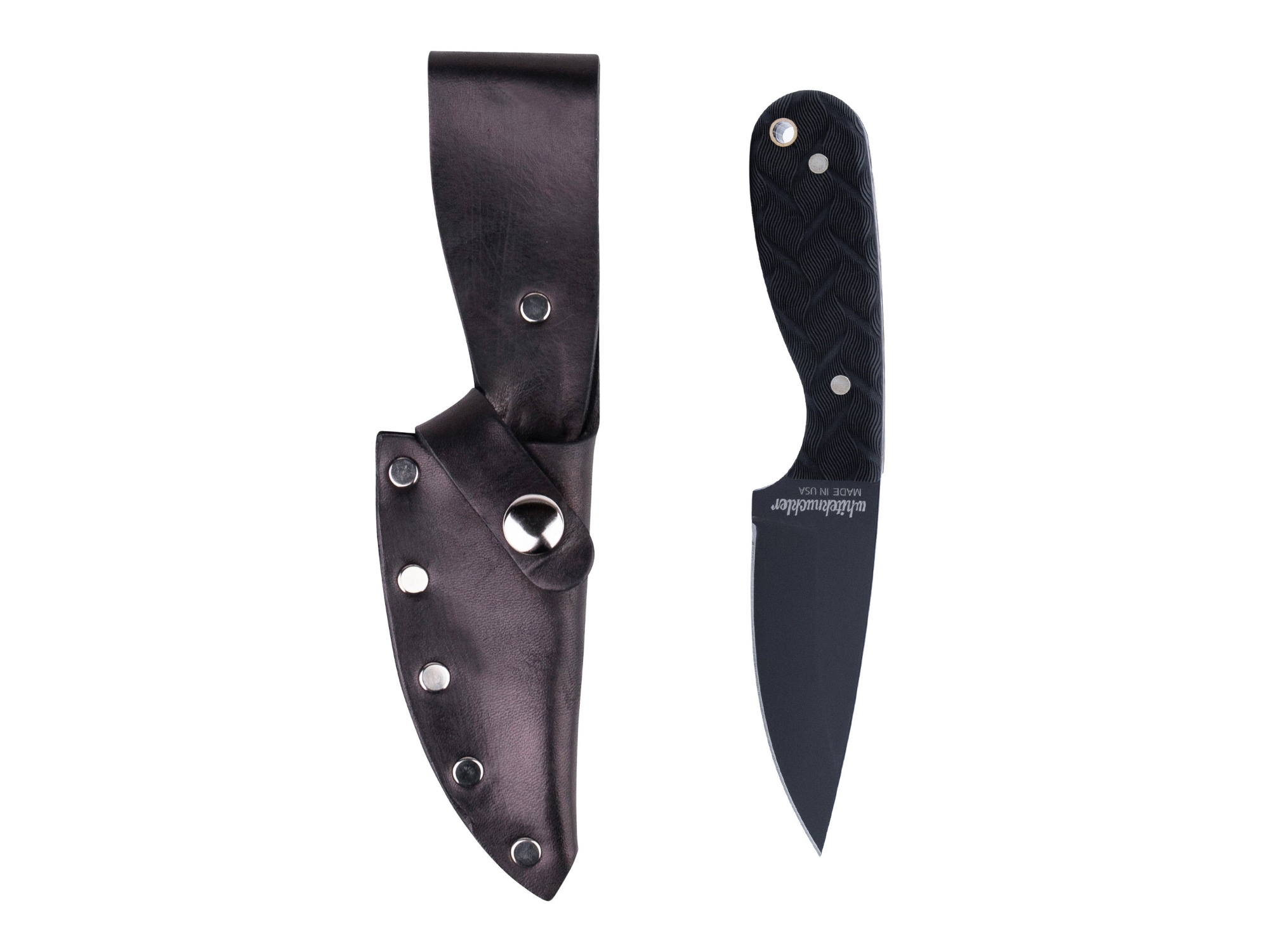 Whiteknuckler Classic M3 - Dark Wave Black Nitride 154CM, Fixed Blade, Blackout