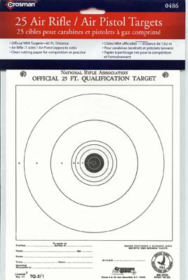 Crosman 25 Air Rifle / Air Pistol paper targets