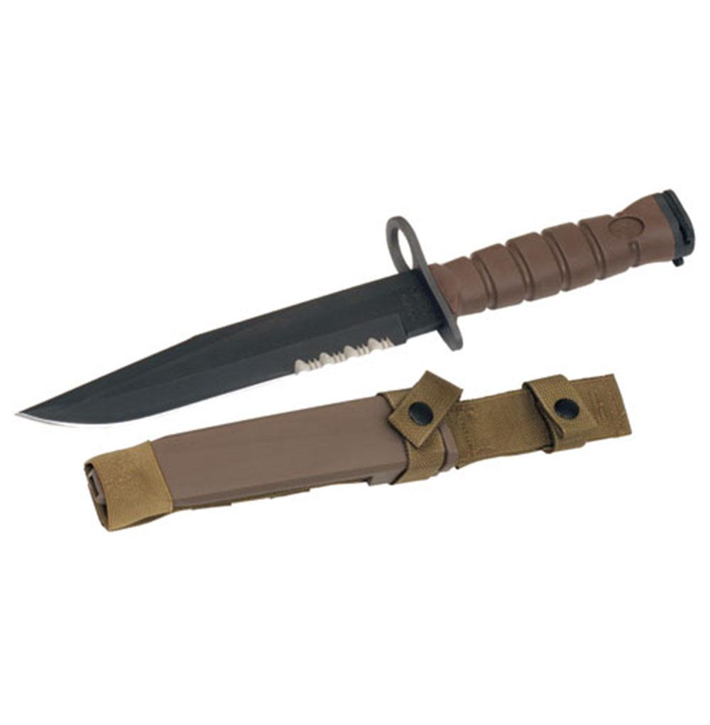 Ontario Knife  Marine Bayonet Fixed 8.0 in Combo Blade Polymer
