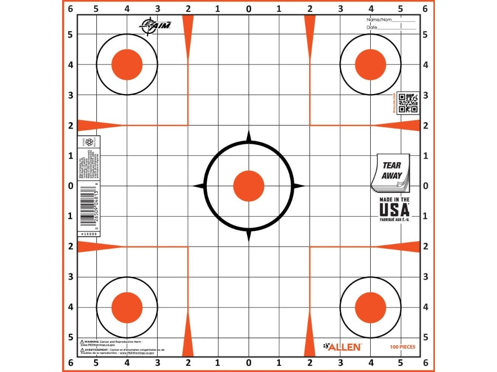 Allen EZ Aim Paper Shooting Targets, None