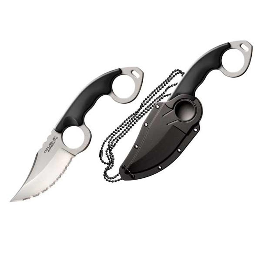Cold Steel Double Agent II Fixed Blade 3 in Serrated Polymer