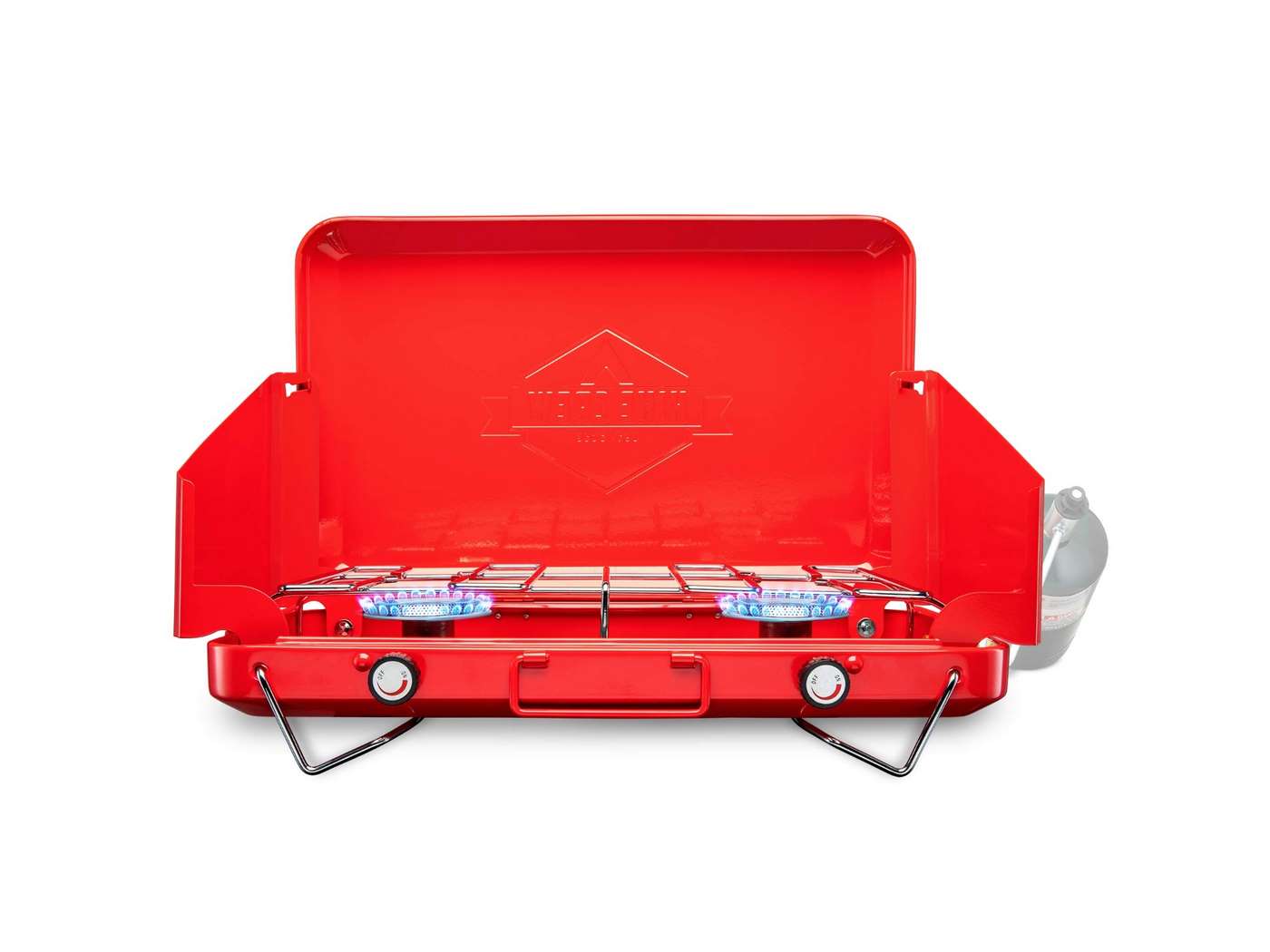 Hike Crew 2 Propane Portable Burner Camping Stove, W/Igniter, Red