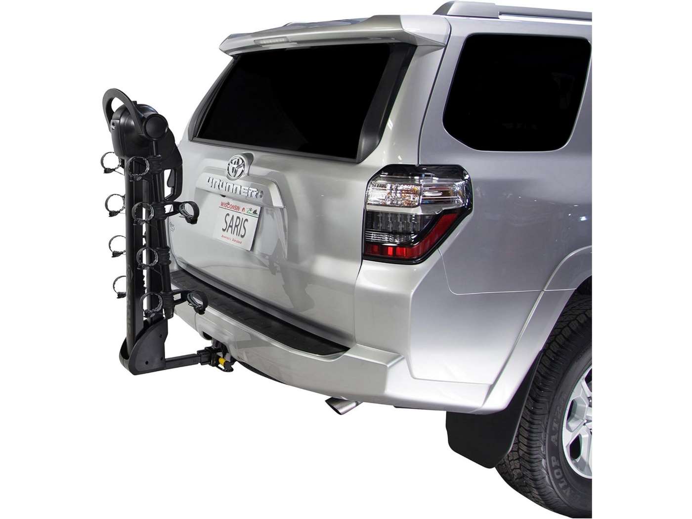 Saris Glide EX Bike Rack Hitch Mount, 4 Bicycle Carrier, Black