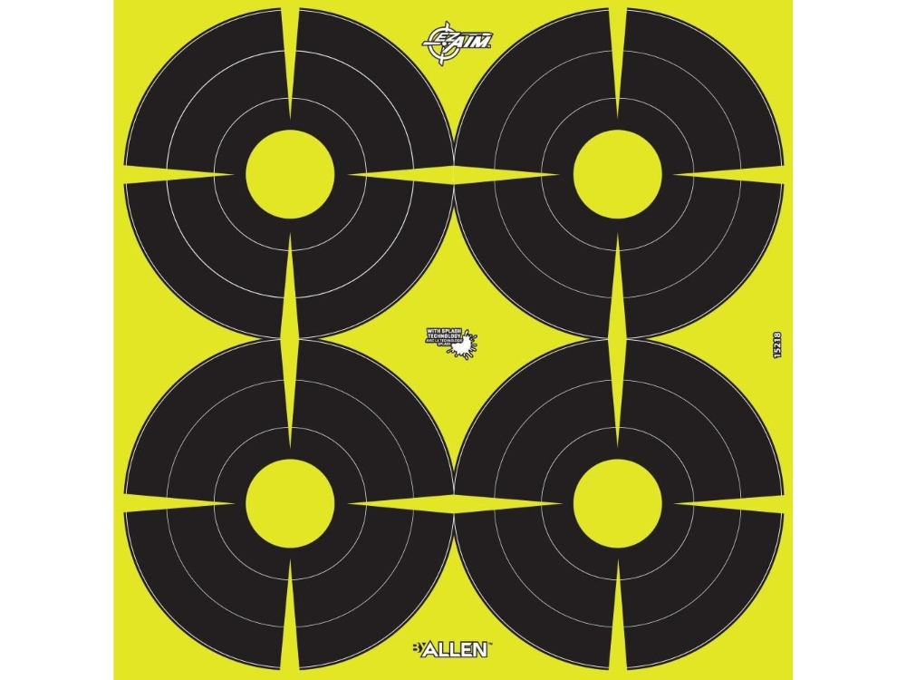 Allen EZ Aim Splash Reactive Paper Shooting Targets, None