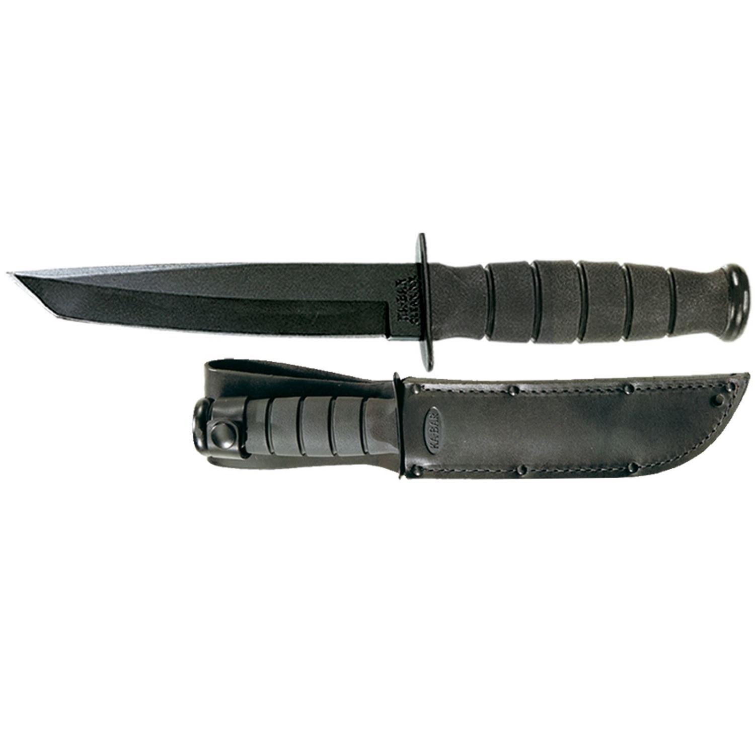 Ka-Bar Tanto Fixed 5.25 In Black Blade Kraton Handle