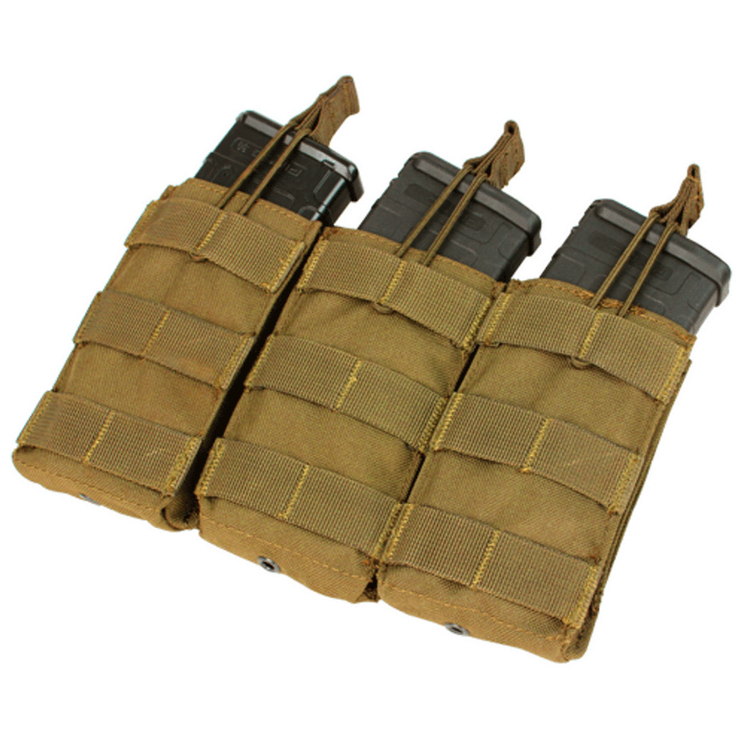 Condor Triple M4/M16 Open Top Mag Pouch, Coyote