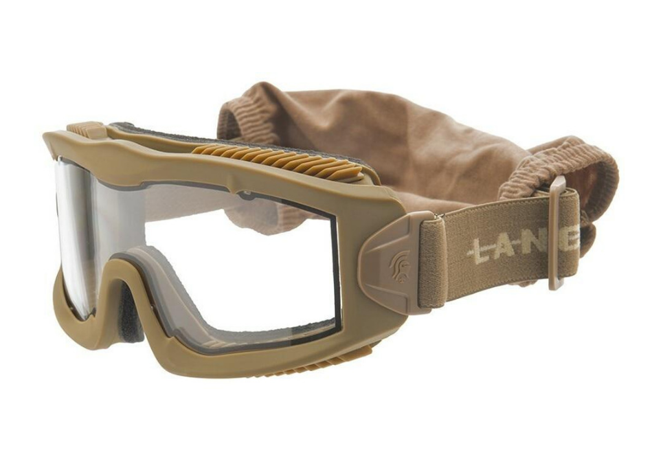 Lancer Tactical AERO Series Dual Pane Airsoft Goggles, Tan