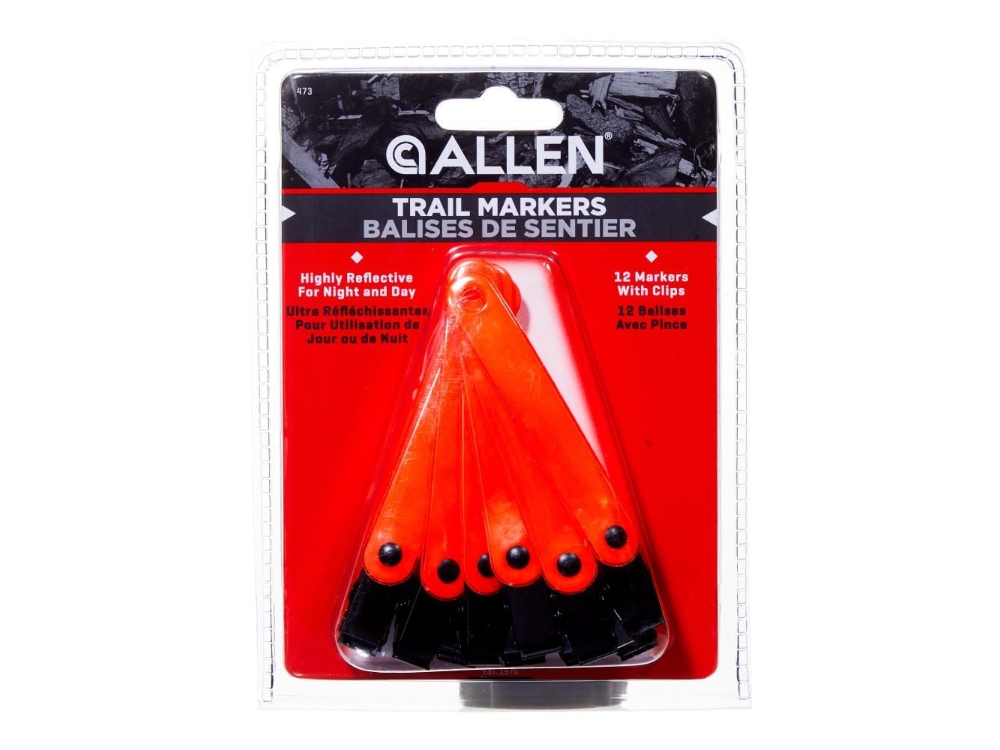 Allen Relfective Trail Marking Clips, Blaze Orange