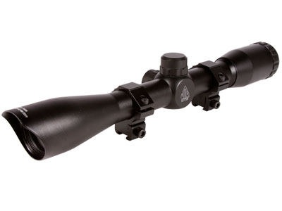 Refurbished Leapers Golden Image 4x32 Rifle Scope, Mil-Dot Reticle, 1/4 MOA, 1" Tube, 3/8" Rings