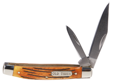 Schrade Old Timer Middleman Pocketknife, 2 Non-Serrated Blades
