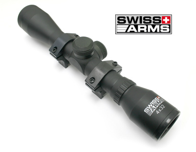 Refurbished Swiss Arms 4x32 Rifle Scope, Weaver/Picatinny Rings 