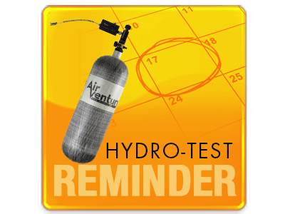 Hydro-Test Reminder - Scuba and Carbon Fiber Tanks