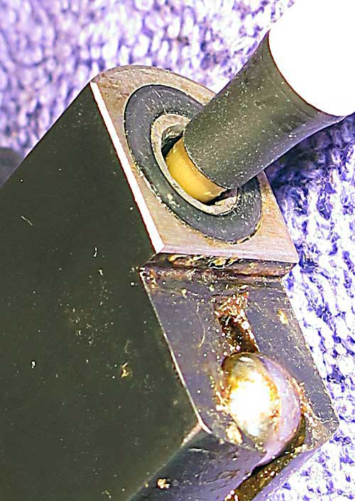 Ballpoint pen used to deeply seat pellet