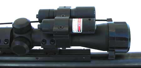Varmint Hunter scope, laser & light detail shot